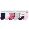 Luvable Friends Infant Girls Newborn and Baby Terry Socks, Stripe Ballet - 2 of 4