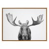 Kate & Laurel All Things Decor Sylvie Moose Black and White Framed Wall Art by Amy Peterson Art Studio Brown - 2 of 4