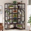 Hommoo 7-Shelf Corner Bookshelf, L-Shaped Bookcase Display Rack - 2 of 4