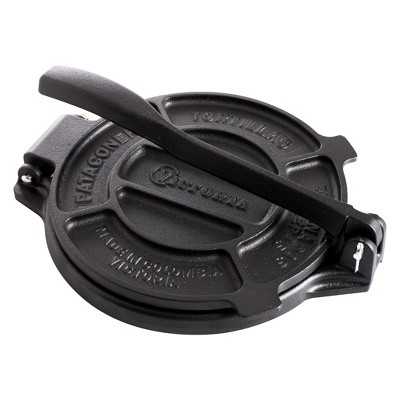 Victoria 8-Inch Black Cast Iron Tortilla Press