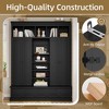 ORRD 78.7" Hall Tree with Bench - 5 Cubbies, 4 Doors & 5 Drawers, Entryway Storage Cabinet（Black） - 4 of 4
