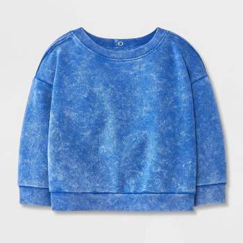 Baby Boys' Sweatshirt - Cat & Jack™ Washed Blue