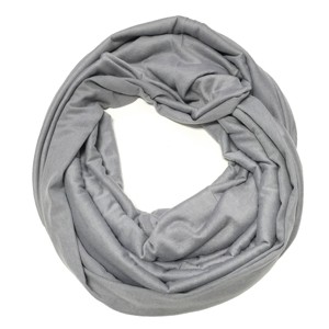 Wrapables Soft Jersey Knit Infinity Scarf, Light Grey - 1 of 4