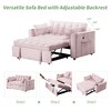 58" Velvet Convertible 4-in-1 2-Seater Sofa Bed with Cup Holder and USB Port - 4 of 4