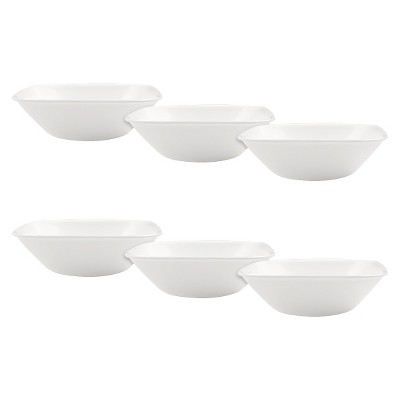 Corelle Square Vitrelle Serving Bowl  White - Set of 6