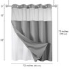 Americanflat 72x75 Hookless Waffle Pattern Shower Curtain - Water-Resistant Long Shower Curtain with Sheer Panel, Snap-In Liner, and Grommets - 2 of 4