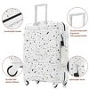 Okak Checked Luggage Set of 3 with USB Port, Carry-On Luggage with Airline Certified, Hard Shell Suitcase Set with Spinner Wheels - 3 of 4