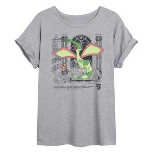 Women's - Pokémon - Flygon Medieval Oversized Graphic T-Shirt - 1 of 4
