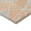 Orange Gray And Silver Geometric Washable Indoor Outdoor Area Rug - 4 of 4