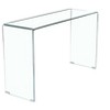 HomeRoots 43" Clear Glass Solid Console Table - 4 of 4
