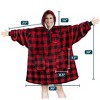 PAVILIA Wearable Blanket Hoodie Adults, Faux Shearling Cozy Oversized Hooded Sweatshirt, Warm Fleece Two Pockets - 4 of 4