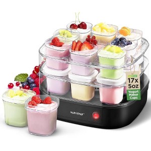 Nutrichef 17 Cup Automatic Yogurt Maker - Black - 1 of 4