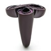 Slickblue Dark Brown Stainless Steel Ring with Fuchsia Crystal, Infinity Loop Design, Women’s Fashion Ring, Sizes 5-10 - 4 of 4