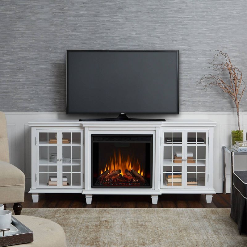 Real Flame Marlowe Electric Fireplace Entertainment Center White, 3 of 12