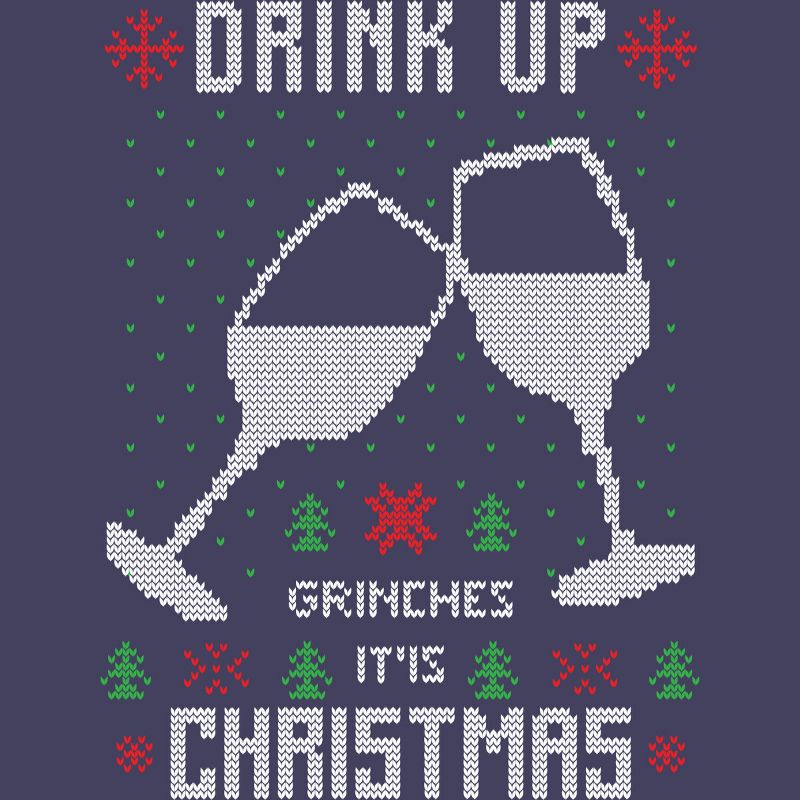 Women's Design By Humans Drink Up Grinches Ugly Christmas Sweater By shirtpublic Racerback Tank Top, 2 of 4