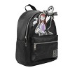 Nightmare Before Christmas Applique Character Art 12.5” Black Mini Backpack - image 2 of 4