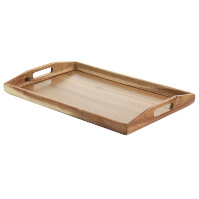 Martha Stewart Groveland 18.5 Inch x 11.8 Inch Acacia Wood Tray with Handles