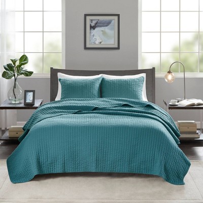 Madison Park 2pc Twin/Twin Extra Long Mitchell Reversible Coverlet Set Navy: Lightweight Bedding with Sham — фото 3