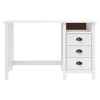 Desk White Solid pine wood 47.2x19.7x29.1 in Desk Rectangular - 2 of 4