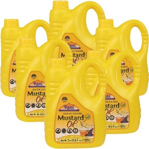 Mustard Oil (Kachi Ghani) - 67.6 Ounce (2 Liter) Pack of 6 - Rani Brand Authentic Indian Products - 1 of 4