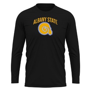 Albany State University Adult Sport Long Sleeve Shirt Primary Logo, Black - 1 of 4