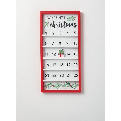 Sullivans Advent Calendar Wall Decor 24"H & 2.75"H Multicolored