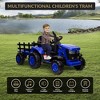 Kids Ride On Tractor, 12V Ride On Toy Car with Remote Control, Electric Vehicles Toy with LED Headlights & USB - 2 of 4