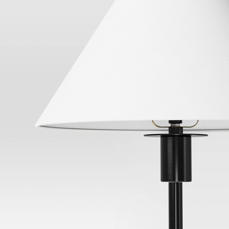 Stick Floor Lamp with Tapered Shade Black - Threshold™, 5 of 9