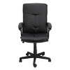 Elama High Back Tufted Faux Leather Adjustable Office Chair in Black - 2 of 4