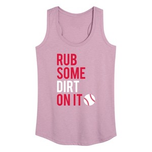 Women's - Instant Message - Rub Some Dirt On It Graphic Racerback Tank - 1 of 4