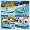 Real Relax Inflatable Floating Dock for Lake, Floating Platform for Pool Beach Ocean with Rope Ladder,Non-Slip Surface, 6 Inch Thick PVC Construction - 3 of 4