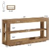 Tribesigns 63" Wood Console Table, Farmhouse 3-Tier Entryway Table for Hallway, Living Room - 3 of 4