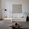 GDFStudio Leonardo Modern 104" Chenille Upholstered L-Shaped Convertible Sectional Sofa with Pillows - 2 of 4