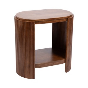 Kate and Laurel Cakora Capsule Wood Side Table, 22x13x22, Walnut Brown - 1 of 4