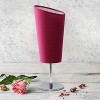 Creekwood Home Chic Chrome Slanted Shade Accent Table Lamp Pink Shade - 4 of 4