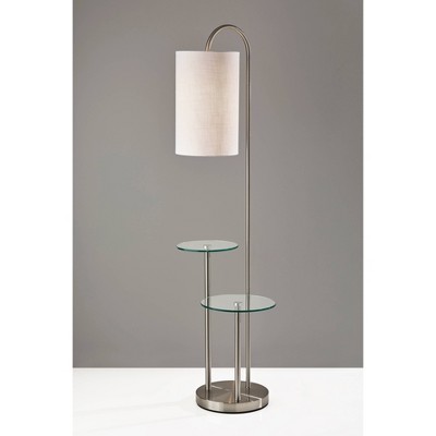 Leonard Shelf Floor Lamp Silver - Adesso