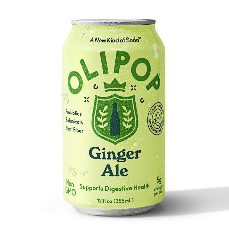 OLIPOP Ginger Ale Prebiotic Soda - 12 fl oz, 1 of 12