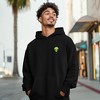 Dalix Alien Embroidery Relaxed Hoodie Soft Fleece Sweatshirt Fit Lounge Mens - 4 of 4