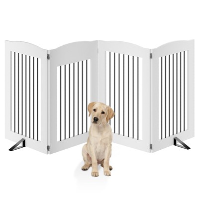 Freestanding Dog Gates,Foldable Dog Fence Indoor Puppy Gate for Stairs,Doorways,Stop Over Fence