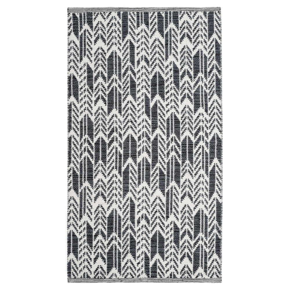 8'x10' Shelly Woven Rug Black/Ivory - Safavieh