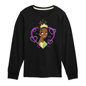 Girls' - Disney Princess - Tiana Hearts Long Sleeve Graphic T-Shirt - 1 of 3