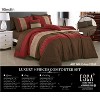 Esca Erlind Modern & Sleek 9 Piece Comforter Bed In A Bag Set: Comforter, Shams, Cushion, Pillow, Flat Sheet, Fitted Sheet, Pillowcases - Brown - 4 of 4