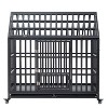 Heavy Duty Dog Cage pet Crate with Roof & window on roof 48inch - 2 of 4