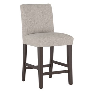 Counter Height Barstool Gray Boucle - Threshold™: Modern Upholstered, Wood Frame, 26" Seat Height - 1 of 4