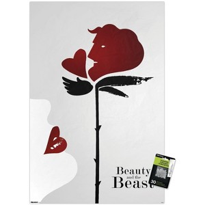 Trends International Disney Beauty and the Beast (1991) - Rose Silhouette Unframed Wall Poster Prints - 1 of 4
