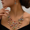 Bohemian Alloy Layered Necklace - Handcrafted Colorful Faux Pearl Jewelry, Vibrant Bohemian Style for Weddings & Daily Wear - 2 of 3