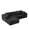 108" Chenille Modular L-Shaped Sectional Sofa with Left Chaise & 6 Pillows - 4 of 4