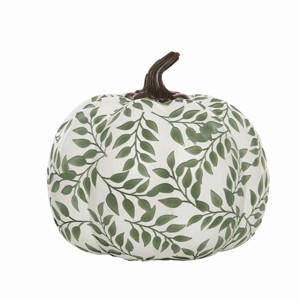 Gallerie II Tall White Botanical Pumpkin Figurine - 1 of 3