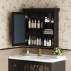 Spassway 29"H White Bathroom Medicine Cabinet with Mirror Wall Mounted Storage Organizer - 2 of 4