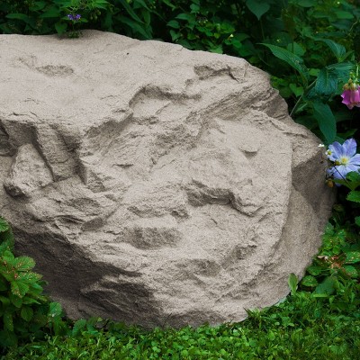 Beige Resin Low Profile Garden Boulder Rock